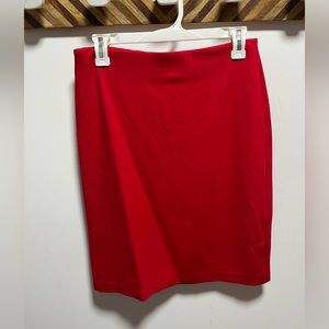 NEVER WORN Cherry red cotton pencil work skirt
